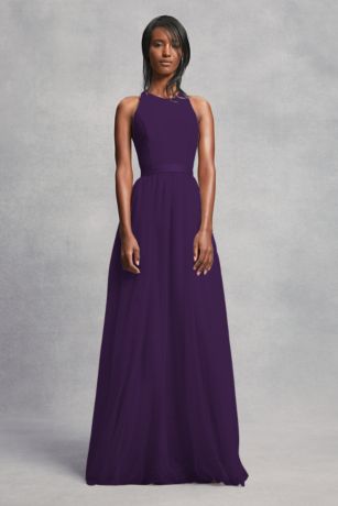 david's bridal purple bridesmaid dresses