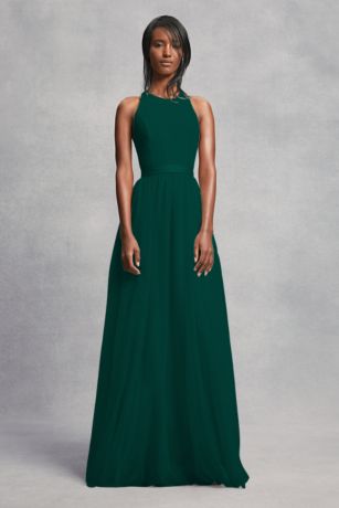 forest green dress wedding guest