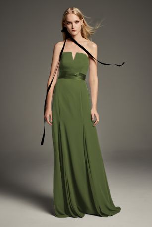 olive green maid of honor dresses