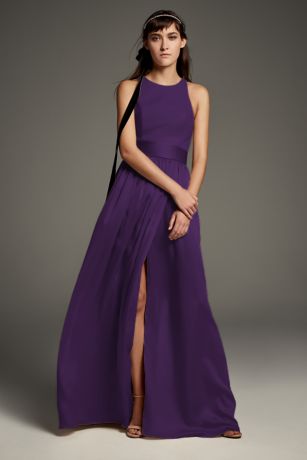 vera wang halter bridesmaid dress