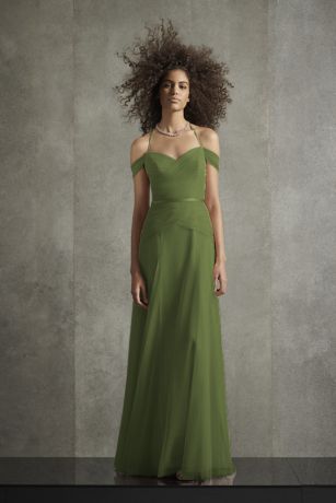 olive green junior bridesmaid dress