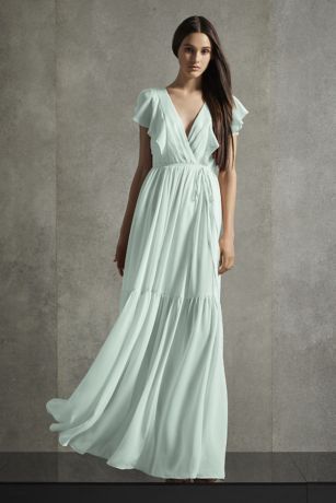 david's bridal sage green bridesmaid dress