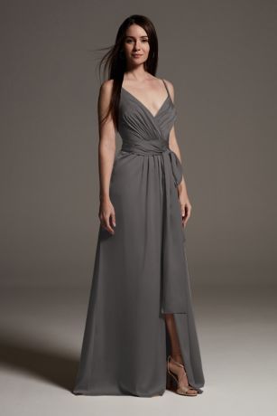 charcoal bridesmaid dresses