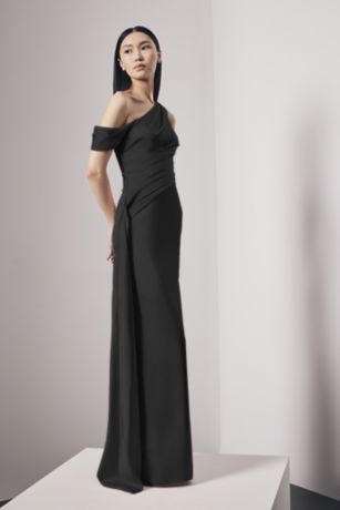 Picture of Organza Drop-Waist Dress with Pleated Bodice