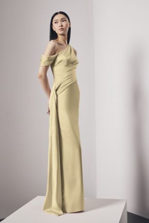 Picture of Organza Drop-Waist Dress with Pleated Bodice