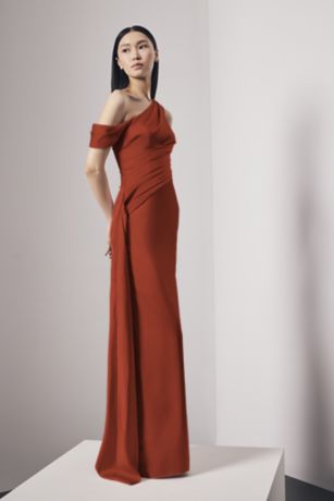 Picture of Organza Drop-Waist Dress with Pleated Bodice