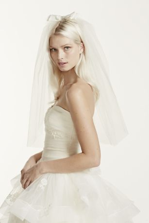 wedding veil with bow