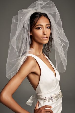 full length veil with crystals