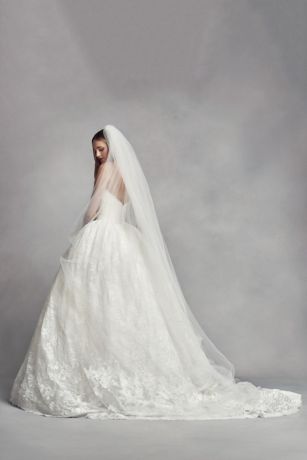 2 tier wedding veil cathedral