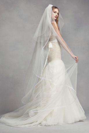 cathedral veil with blusher