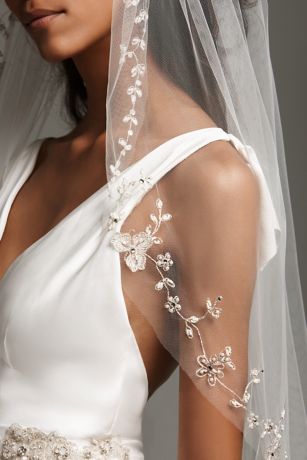 white by vera wang veil