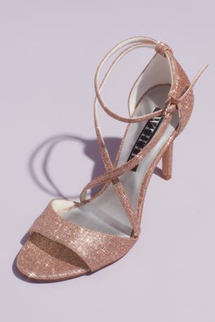 david's bridal rose gold sandals