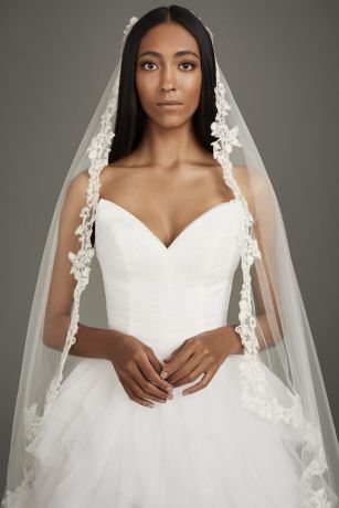 white by vera wang veil