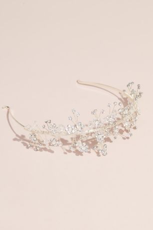 Tiny Crystal Flower Wired Headband David S Bridal