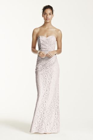 david's bridal wine lace bridesmaid dress