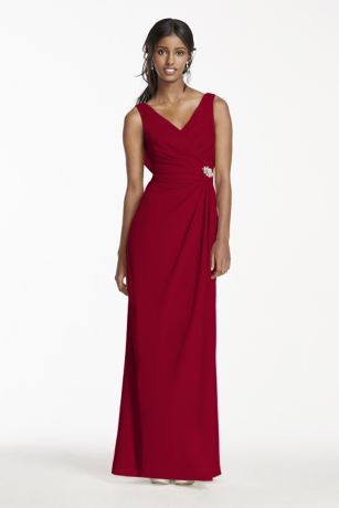 david's bridal crepe sheath dress