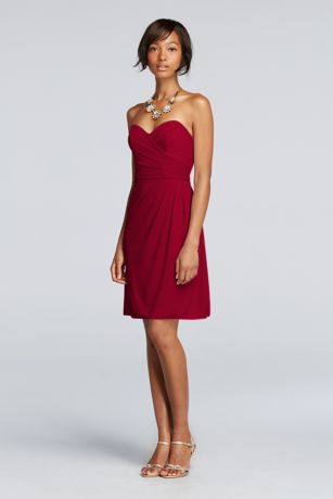 david's bridal strapless bridesmaid