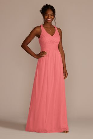 david's bridal coral reef bridesmaid dress