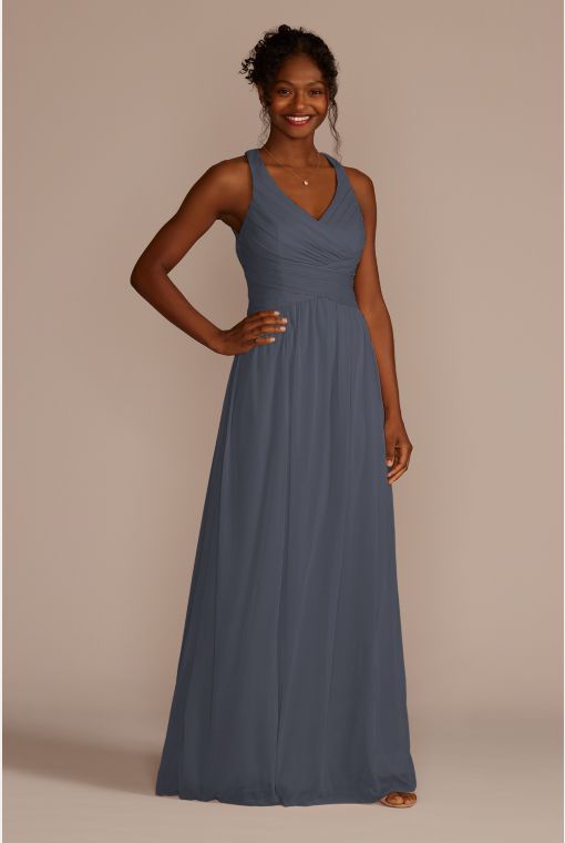 slate blue bridesmaid dresses