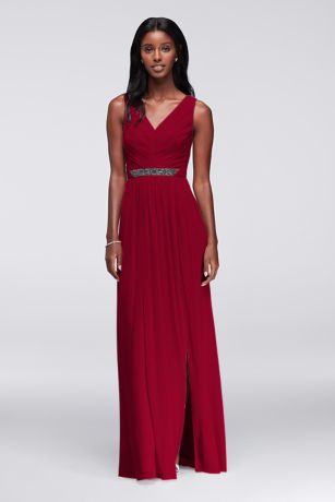 david's bridal burgundy bridesmaid dresses