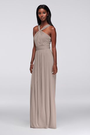 david's bridal biscotti dress