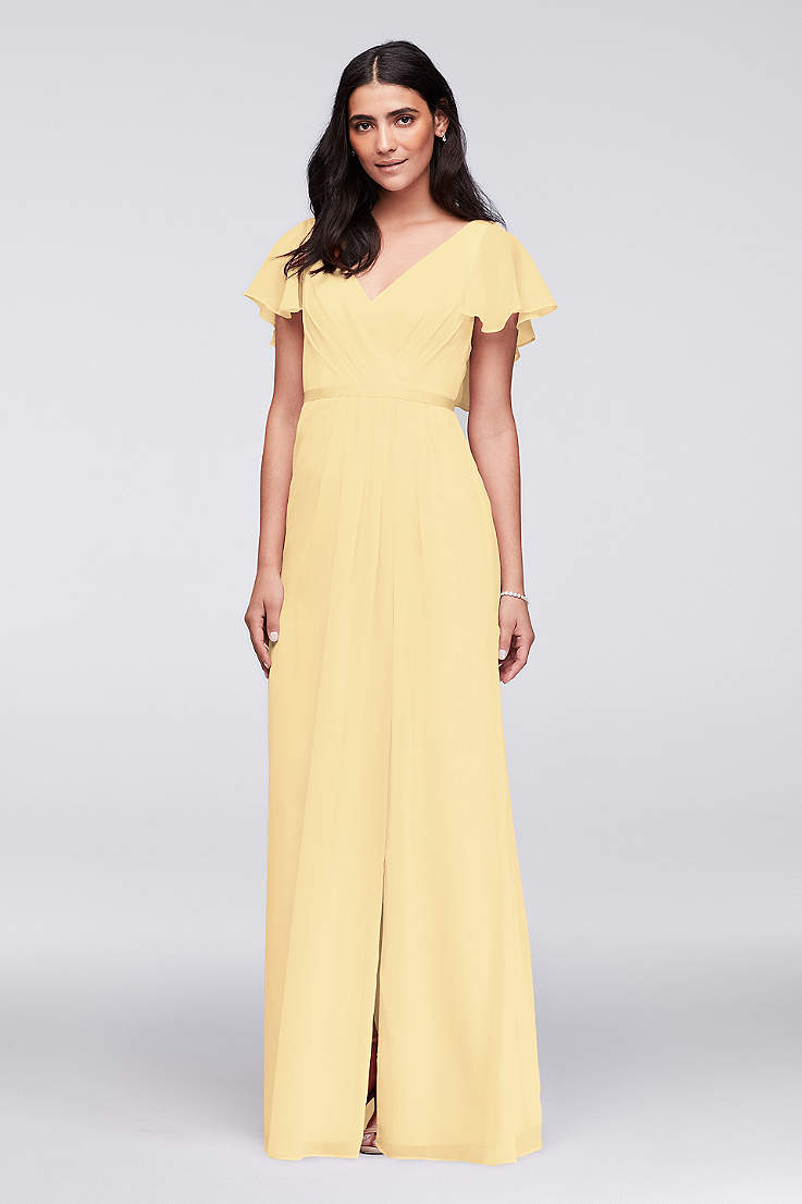 Short Yellow Bridesmaid Dresses