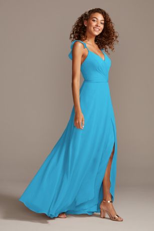 malibu blue mother of the bride dress