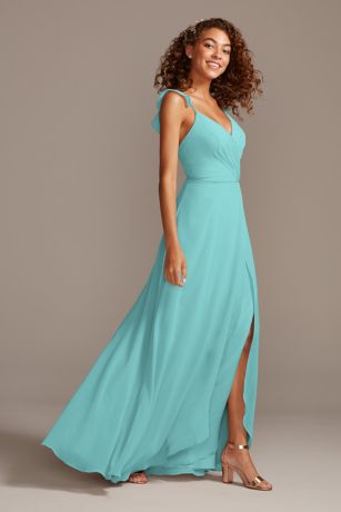 turquoise and gold bridesmaid dresses