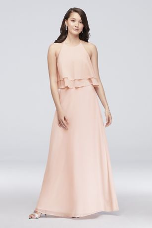 chiffon ruffle bridesmaid dresses