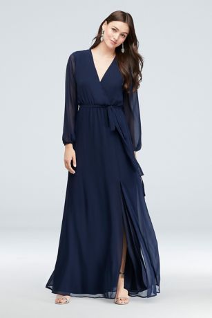 navy blue bridesmaid dresses long