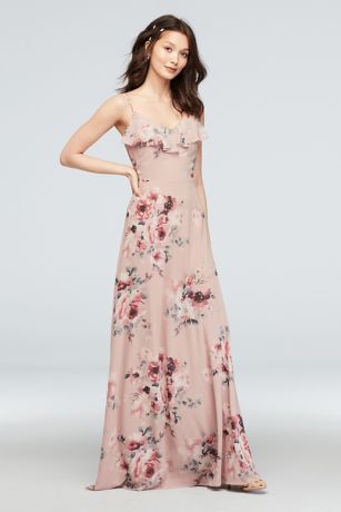 davids bridal floral dresses