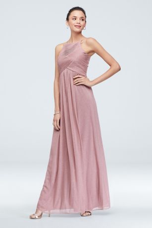 glitter chiffon dress