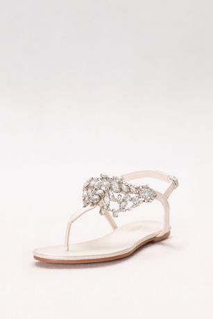 ivory flip flops for bride