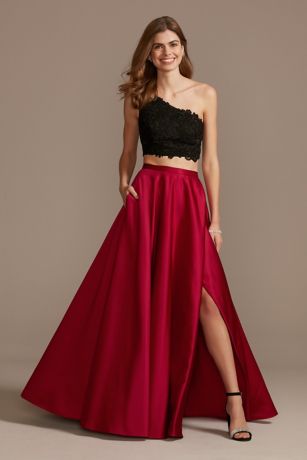 crop top full dress