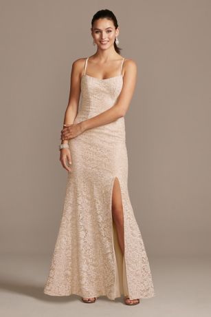 david's bridal lace mermaid dress