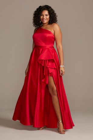 david's bridal one strap bridesmaid dress