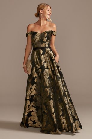 brocade dress long