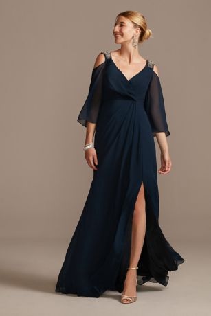 cold shoulder a line dress