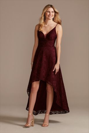 davids bridal red gown