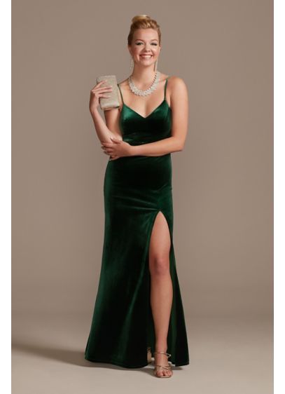 Long Green Soft & Flowy Jules and Cleo Bridesmaid Dress