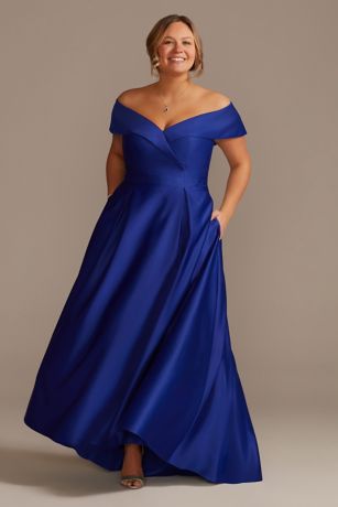 Picture of Sweetheart Off-the-Shoulder Satin Ball Gown