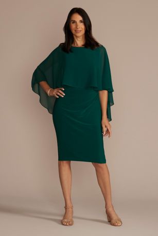 Picture of Short Embellished Capelet Sheath Dress