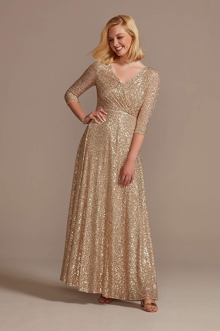 Gold Gown with sleeves