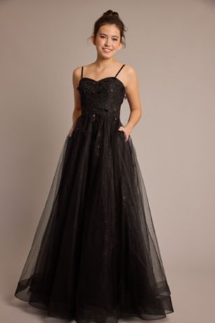 Black and Silver Sweet 16 Dress