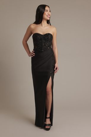 Picture of Embellished Power Stretch Strapless Sheath