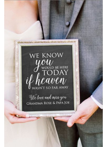 Personalized Wedding Memorial Sign - Wedding Gifts & Decorations