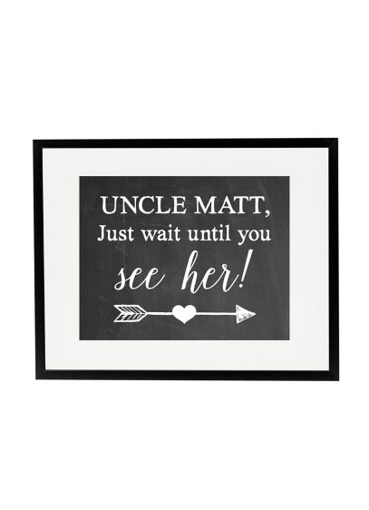 Personalized Just Wait Until You See Her Sign - Ask your flower girl or ring bearer to