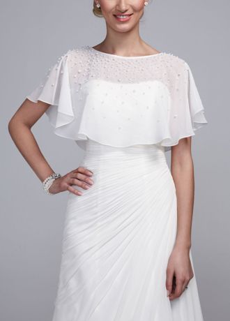 white chiffon cape