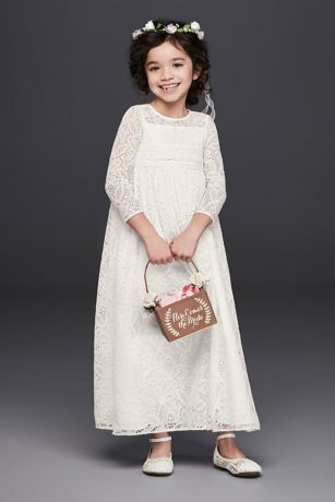 girls long sleeve white dress