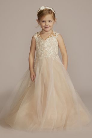 Picture of Embellished Glitter Tulle Flower Girl Dress